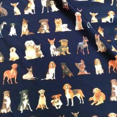 Шёлк ткань Dogs