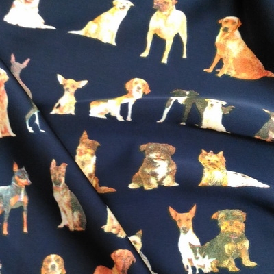 Шёлк ткань Dogs